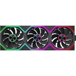 Gamemax FN12A-N2 WL-R Case Fan 120mm ARGB με Σύνδεση 3-Pin 4-Pin PWM 3τμχ Black