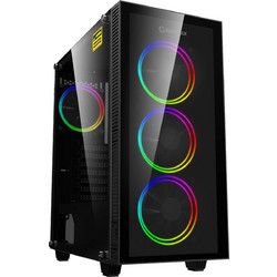 Gamemax Draco XD Black Gaming Midi Tower Κουτί Υπολογιστή RGB με Πλαϊνό Παράθυρο