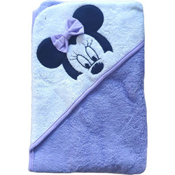 Beboulino Minnie Βρεφικό Μπουρνούζι Κάπα Λευκό Λιλά 90x90cm