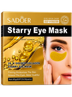 Sador 24k Gold Starry Collagen Hydrogel Eye Patches για Ενυδάτωση με Κολλαγόνο 60τμχ