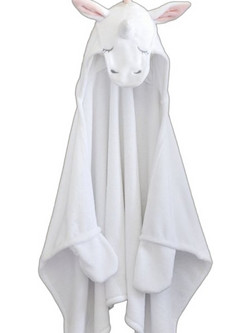 Nima Licorne Παιδική Ρόμπα Fleece Χειμωνιάτικη Λευκή Ροζ