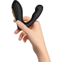 Fairygasm F0033 TazzEnergy Διπλός Δονητής για Ζευγάρια 13.8cm Μαύρος