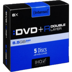 Intenso Εγγράψιμα DVD+R 8x Dual Layer 8.5GB 5τμχ
