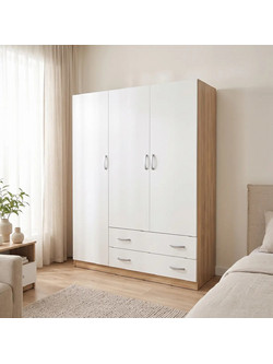 Pakoworld Τρίφυλλη Ντουλάπα Ρούχων Alvia Sonoma 150x51x180cm 383-000320