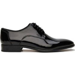 Boss Shoes Ανδρικά Σκαρπίνια Derby από Λουστρίνι Μαύρα POINT-D7513