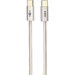 KLGO S-145 Braided USB-C to USB-C 240W 1.8m Beige