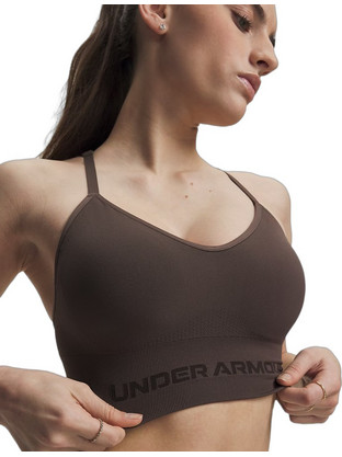 Under Armour Vanish Seamless Αθλητικό Μπουστάκι με Χαμηλή Στήριξη & Αφαιρούμενη Ενίσχυση Σοκολατί 1384417-201