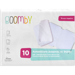 Goomby Αυτοκόλλητα Φύλλα για Ντύσιμο Βιβλίου Διαφανή 35x50cm 10τμχ
