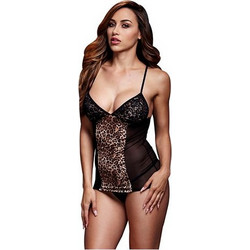 Baci Sexy Κορσές με Δαντέλα Μαύρος Καφέ 4890808166048