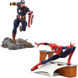 Bullyland Marvel Avengers Captain America & Spiderman Σετ Φιγούρες Δράσης