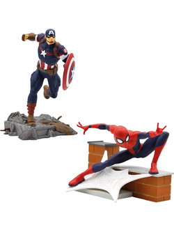 Bullyland Marvel Avengers Captain America & Spiderman Σετ Φιγούρες Δράσης
