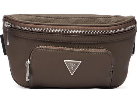 Guess Certosa Saffiano Τσαντάκι Μέσης Καφέ HMECSAP3332