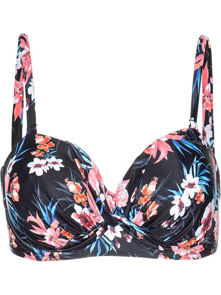 Protest BIBI 20 Bikini Top Floral Μαύρο Πολύχρωμο 7610801-832