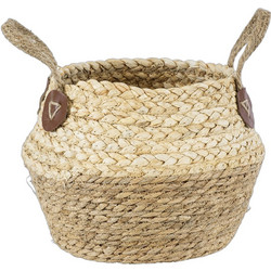 Globostar Andros Κασπώ Καλάθι Δαπέδου Μπεζ Καφέ 18x21cm 20315