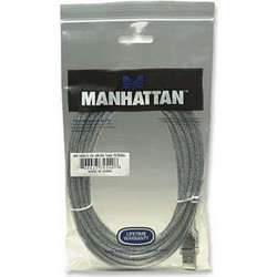 Manhattan 345408 Καλώδιο Braided USB-A Male 2.0 to USB-B Male 5m Silver