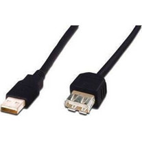 Digitus AK-300202-030-S Καλώδιο USB-A Male 2.0 to USB-A Female 3m Black