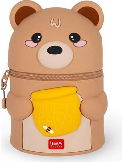Legami Teddy Bear Super Kawaii Κασετίνα Καφέ SKA0002