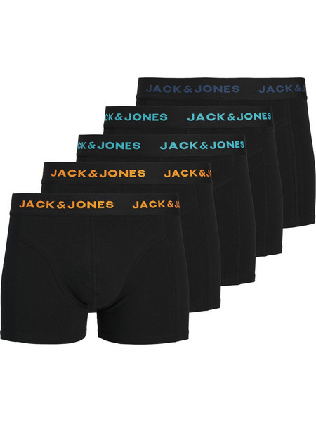 Jack & Jones Ανδρικά Μποξεράκια Σετ 5Pack Μαύρα 12309597