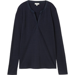 Tom Tailor Henley Γυναικείο Χειμερινό Top Navy Μπλε 1044143-10668