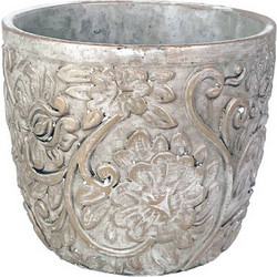 MarHome Κασπώ Πήλινο Εκρού Χρυσό 18.5x16.5cm 06-26697
