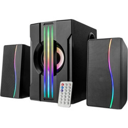 FT-2006ACBT Ηχεία Υπολογιστή 2.1 25W με Bluetooth & RGB Φωτισμό Μαύρα