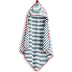 La Redoute Petit Marin Βρεφικό Μπουρνούζι Κάπα Λευκό Μπλε 70x70cm