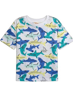 Dpam Παιδικό T-Shirt Κοντομάνικο Λευκό Μπλε Βεραμάν ZOCHTI5