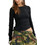 Topshop Γυναικείο Χειμερινό Top Ριπ Μαύρο 31001439