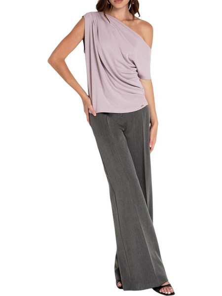 Toi & Moi Γυναικείο Καλοκαιρινό Ντραπέ Top Λιλά 80-6174-224