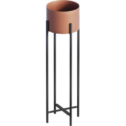 Aberto Design Κασπώ Ποδήλατο Δαπέδου Εσωτερικού Χώρου Μεταλλικό με Βάση Μαύρο Ροζ Χρυσό 23x78cm 247HFM1194