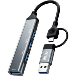 MLK+ CX001 USB Hub 3.0 USB-C με 4 Θύρες USB-A