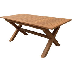 Just Ορθογώνιο Τραπέζι Κήπου Μασίφ Οξιά Καφέ 180x90x75cm 200-20-022