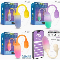 IntoYou NexEgg Δονητές Egg για Ζευγάρια με App Control 21.6cm Πολύχρωμοι 4τμχ