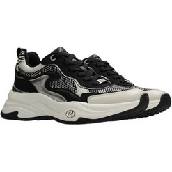 Mexx Γυναικεία Sneakers Flatforms Ασημί Μαύρα MI001002653W-1114