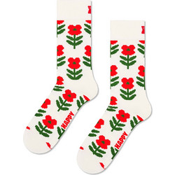 Happy Socks Βαμβακερές Γυναικείες Κάλτσες Εκρού Κόκκινες Πράσινες P006468-1000