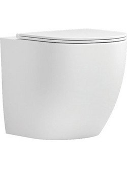 Karag Milos Καπάκι Λεκάνης D-Shape Πλαστικό Slim Soft Close Λευκό 57x36cm S-LT2141D-RMW
