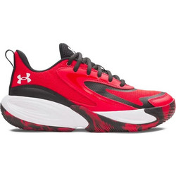 Under Armour Lockdown 8 Παιδικά Αθλητικά Παπούτσια για Μπάσκετ Κόκκινα Μαύρα 6009400-600