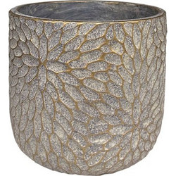 MarHome Κασπώ Πήλινο Γκρι Χρυσό 17x14.5cm 06-26704