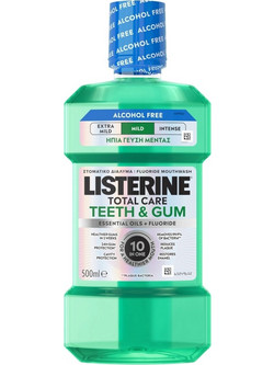 Listerine Total Care Teeth & Gum Mild Alcohol-Free Στοματικό Διάλυμα για Προστασία Ούλων κατά της Πλάκας 500ml