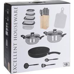 Excellent Houseware Σετ Μαγειρικά Σκεύη 18τμχ 41094-2