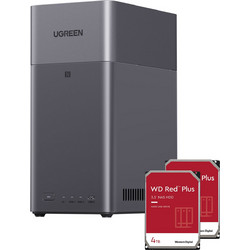 Ugreen DH2300 NAS Tower με 2 Θέσεις για HDD / SSD και 1 Θύρα Ethernet & 2 x 4TB