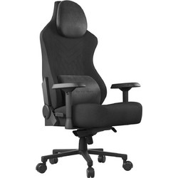 Gear Καρέκλα Gaming Υφασμάτινη με Ρυθμιζόμενα Μπράτσα Μαύρη GEAR-F-FX1-BK