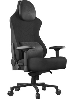 Gear Καρέκλα Gaming Υφασμάτινη με Ρυθμιζόμενα Μπράτσα Μαύρη GEAR-F-FX1-BK