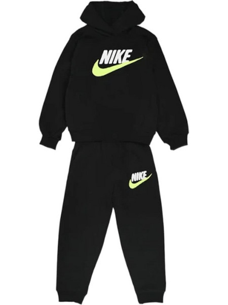 Nike Club Chenille Παιδικό Σετ Φόρμας Μαύρο 86N385-023