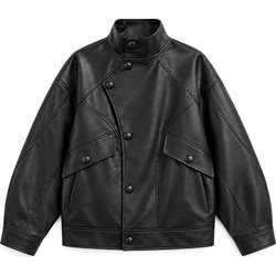 Topshop Γυναικείο Μπουφάν Δερματίνη Μακρύ Μαύρο 31001663
