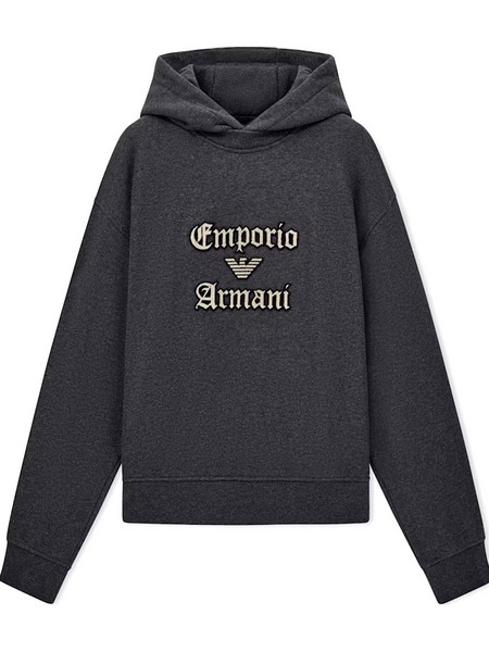 Emporio Armani Ανδρικό Φούτερ με Κουκούλα Ανθρακί EM006840AF13713UA083