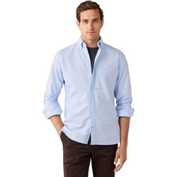 Hackett Washed Oxford Ανδρικό Πουκάμισο Μπλε HM309361