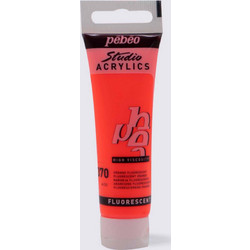 Pebeo Studio Acrylics 370 Fluorescent Orange Ακρυλικό Χρώμα Ζωγραφικής 30ml