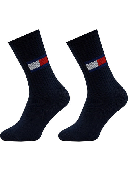 Tommy Hilfiger Ανδρικές Κάλτσες Ψηλές Navy Μπλε 2Pack 701228222-002