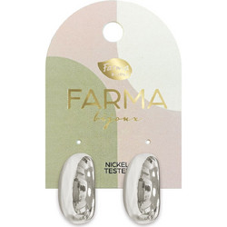 Farma Bijoux Γυναικεία Σκουλαρίκια Κρεμαστά από Ορείχαλκο Ασημί BEG029